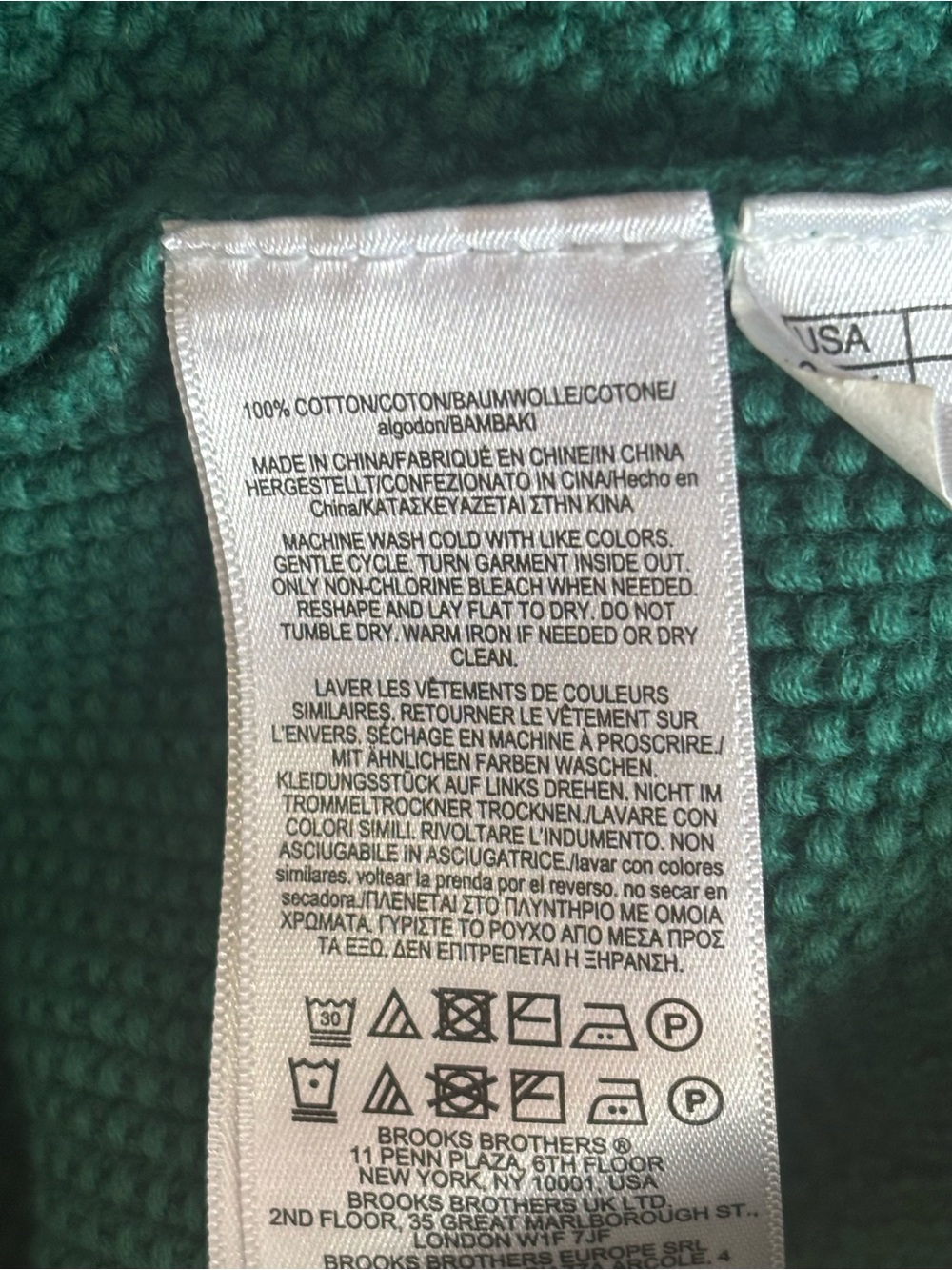 Brooks Brothers Cotton Cable Knit Crewneck Sweater - Picture 6 of 7